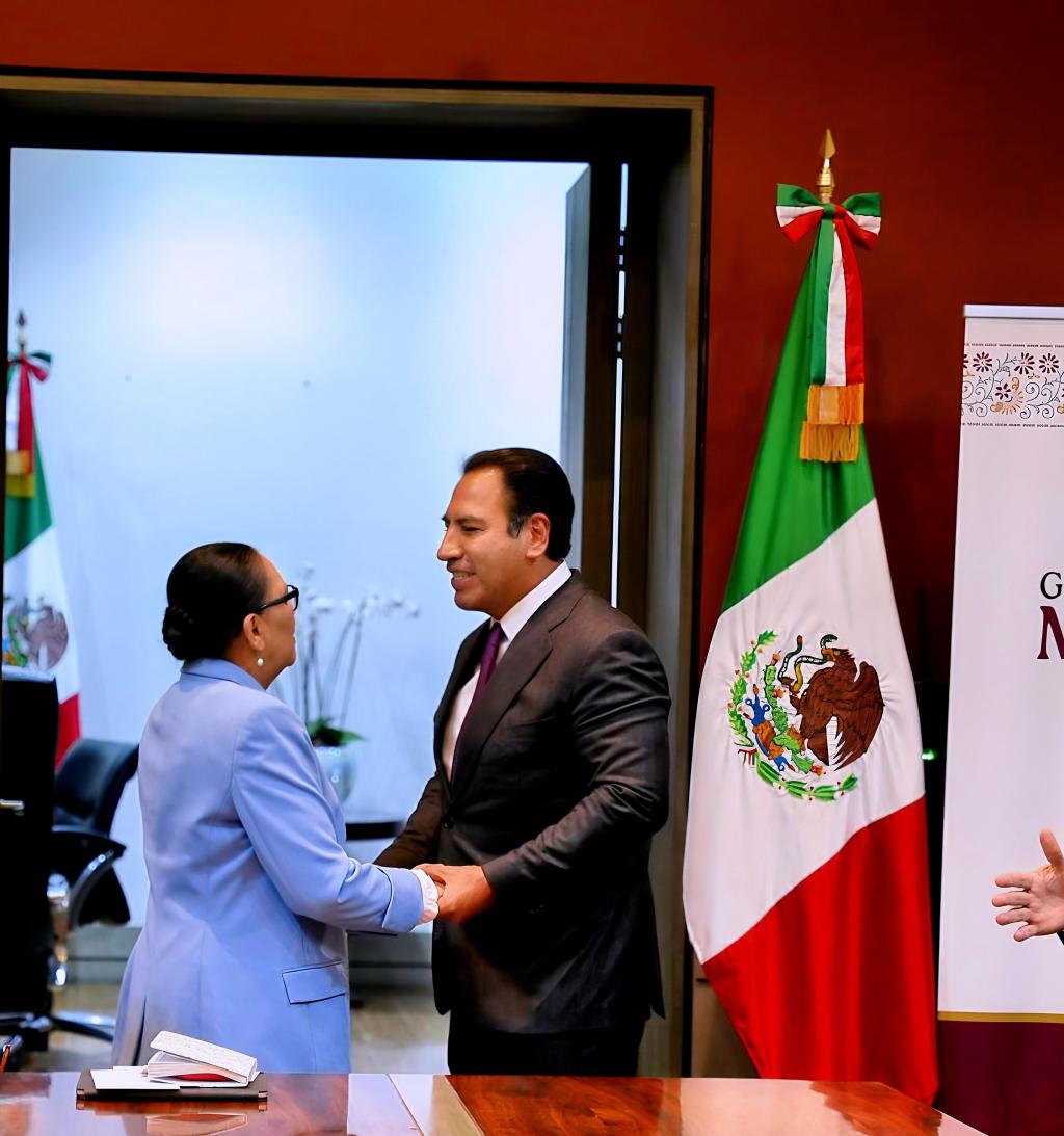 Eduardo Ramírez sostiene un encuentro con la secretaria de Gobernación, Rosa Icela&nbsp;Rodríguez