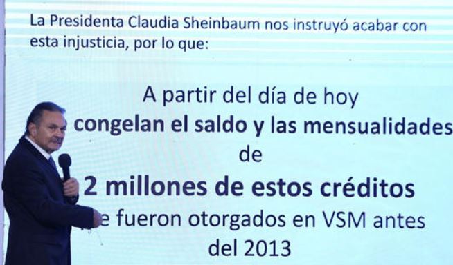 Infonavit anuncia el congelamiento de 2 millones de&nbsp;créditos